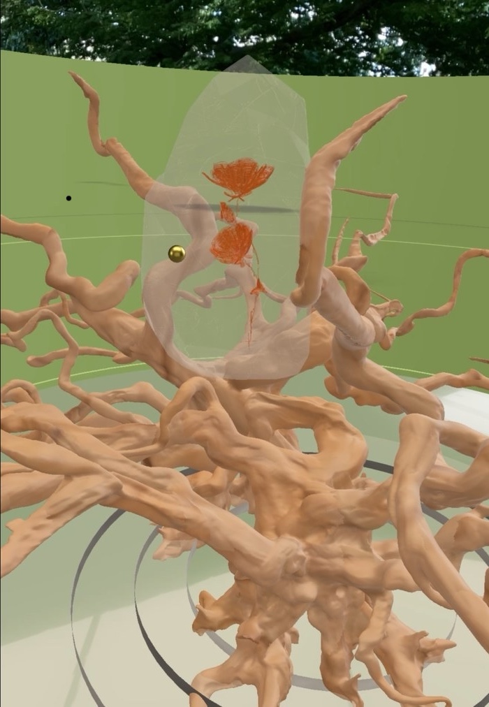 Organic interior AR scene from Sower
