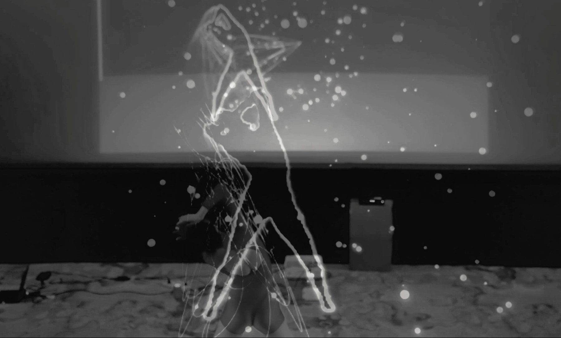 TouchDesigner and Kinect process system for The Lonely Game