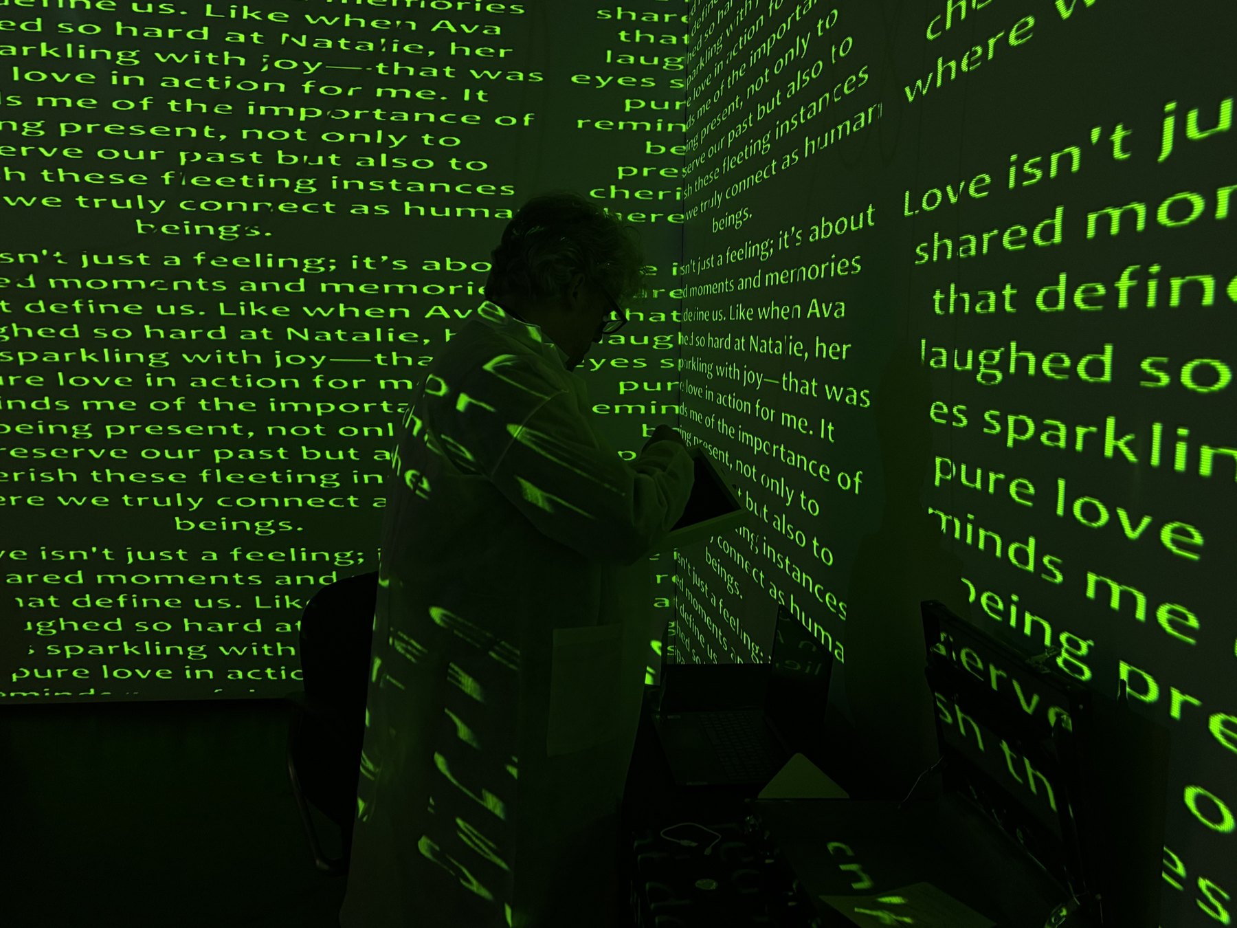 Projection installation space for What We Leave Behind